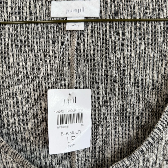 J. JILL‎ PURE JILL Gray Linen Blend Casual Comfort Soft Tunic Dress SZ LP NWT - Picture 4 of 4